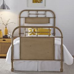Liberty Vintage Cream Metal Full Bed With Rails