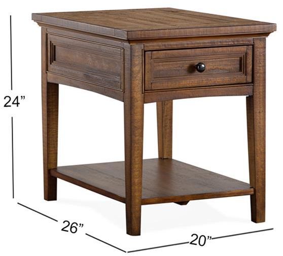 Magnussen Home® Bay Creek Toasted Nutmeg End Table 8