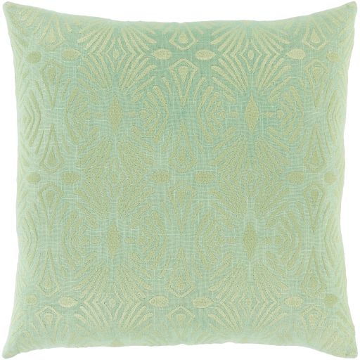 Surya Accra Mint 18" x 18" Toss Pillow with Down Insert