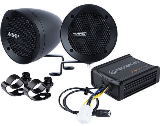 Memphis Audio 2 Black Bullet Style Powersports Speaker Kit