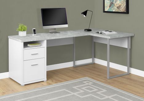 White Desk with Drawers and Storage, Home Office Desk Computer Desk with 4  Drawers & Hutch, Home Desk Small White Desk with Drawers for Bedroom, Home