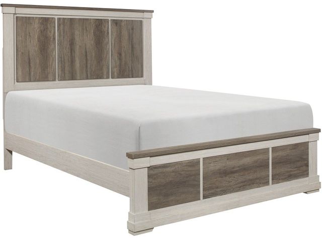 Homelegance® Arcadia White/Weathreed Gray Queen Bed-0