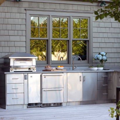 Kalamazoo™ Outdoor Gourmet Signature Series 24" Marine-Grade Stainless Steel Sink Cabinet with Single Door-2