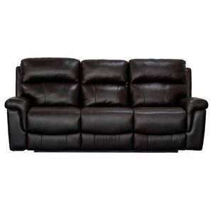 Lambeau Dark Brown Leather Reclining Sofa