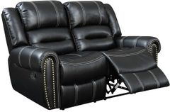 Furniture of America® Frederick Black Love Seat