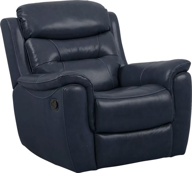 Sabella Navy Leather Non-Power Recliner-0