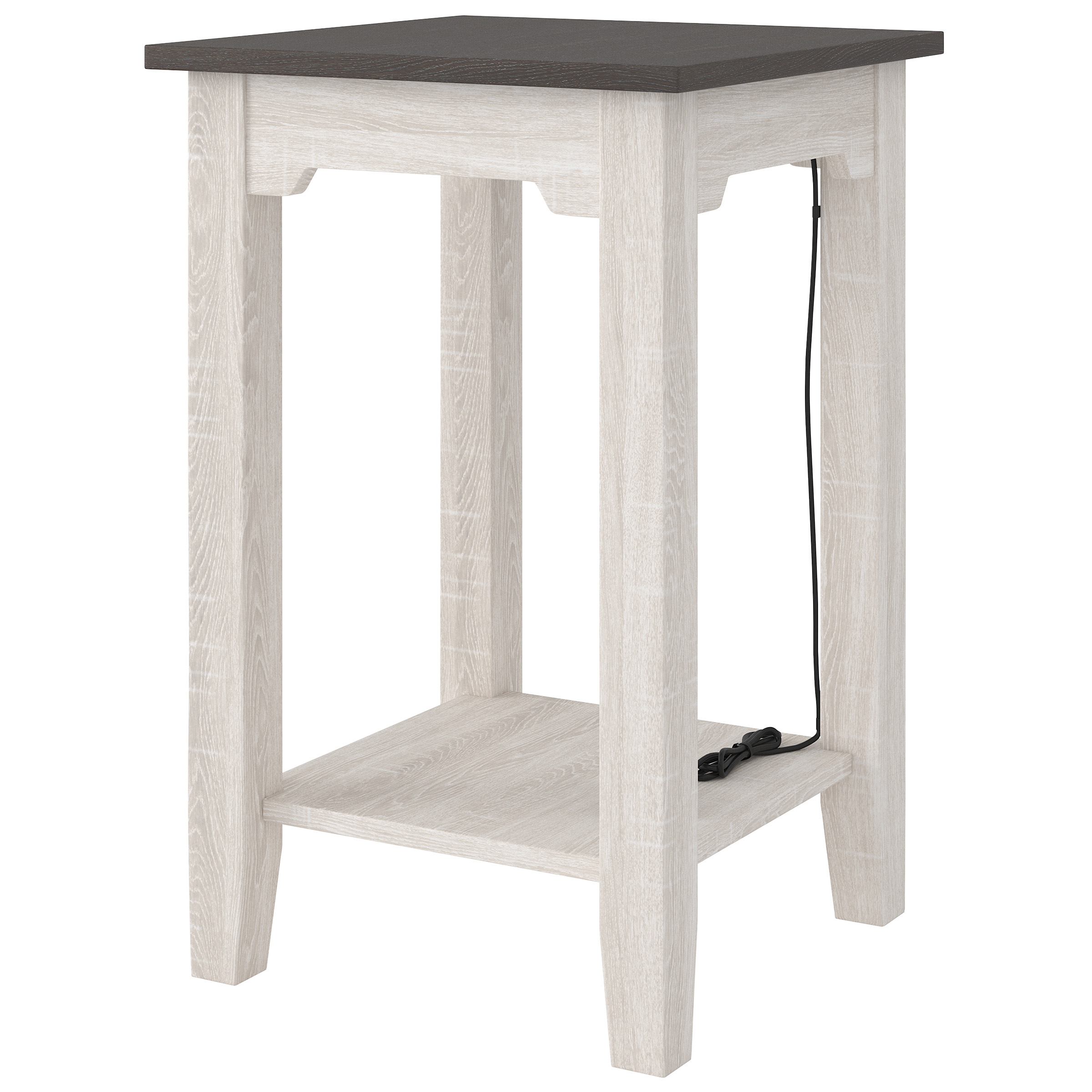 two white end tables