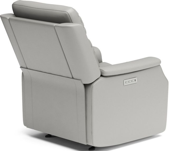 Flexsteel® Easton Light Gray Power Recliner with Power Headrest and Lumbar 3