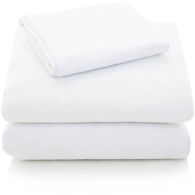Malouf® Woven™ Portuguese Flannel White California King Sheet Set