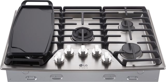 LG Studio 30" Stainless Steel Gas Cooktop-3