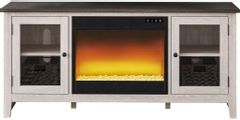 Signature Design by Ashley® Dorrinson Two-tone 60" TV Stand with Electric Fireplace Insert