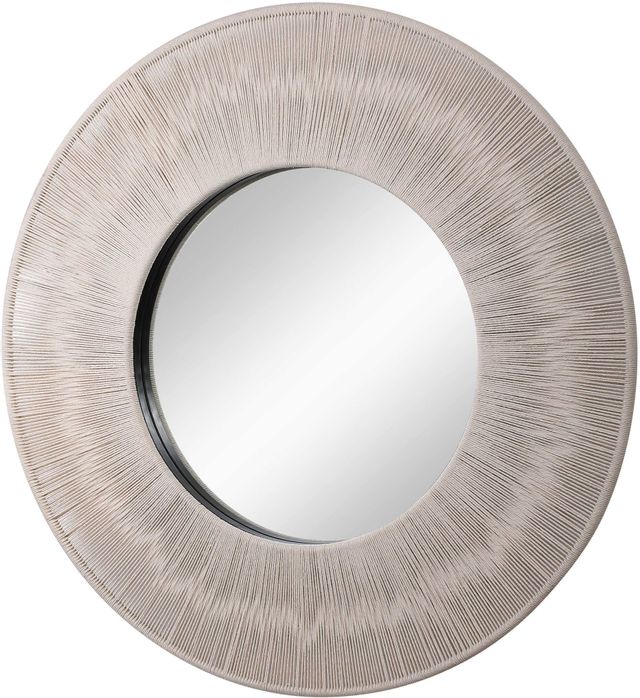 Uttermost® by Grace Feyock Sailor's Knot Beige Round Mirror-1