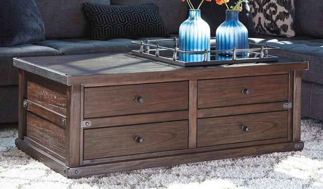 Signature Design by Ashley® Zenfield Medium Brown Storage Coffee Table 3