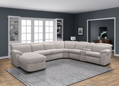 Vogue Furniture Dove Reclining Sectional with Power Chaise and POP Sleeper-0