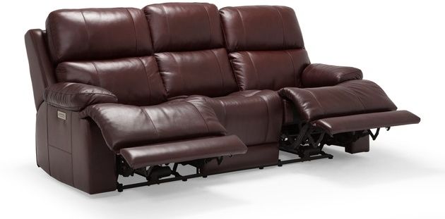 Palliser® Furniture Kenaston Brown Power Sofa Recliner with Powered Headrest and Lumbar 1