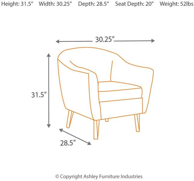 Signature Design by Ashley® Klorey Charcoal Accent Chair 4