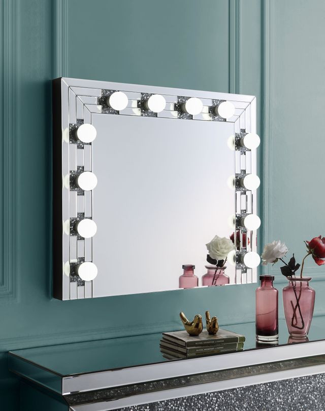 ACME Furniture Noralie Mirror and Faux Diamonds Wall Decor 2