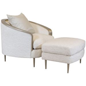 Aria Designs Natalia Bianco Chair & Ottoman