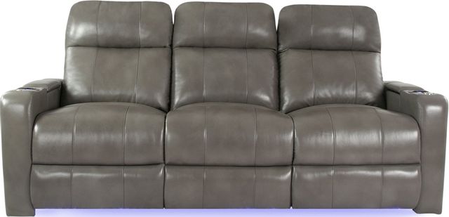 RowOne Prestige Home Entertainment Seating Gray 3-Chair Sofa