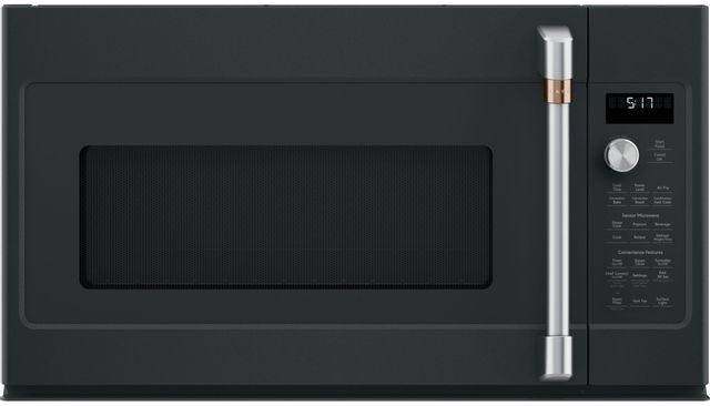 Four à micro-ondes à hotte intégrée de 1,7 pi³ Café™ de 30 po - Noir mat