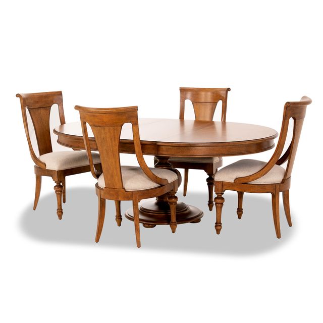Berkshire Warm Cognac Round Dining Table-1