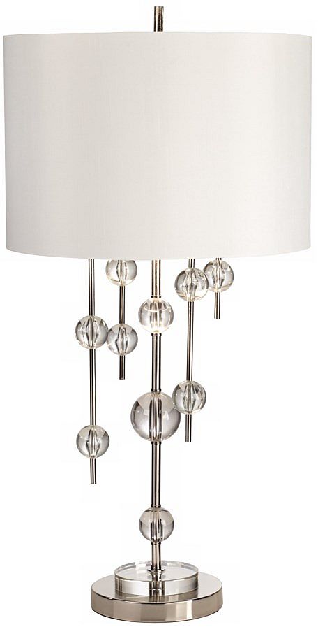 polished nickel table lamp