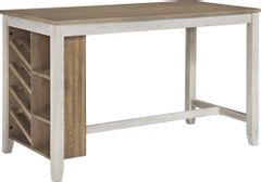 Signature Design by Ashley® Skempton White/Light Brown Counter Height Dining Table