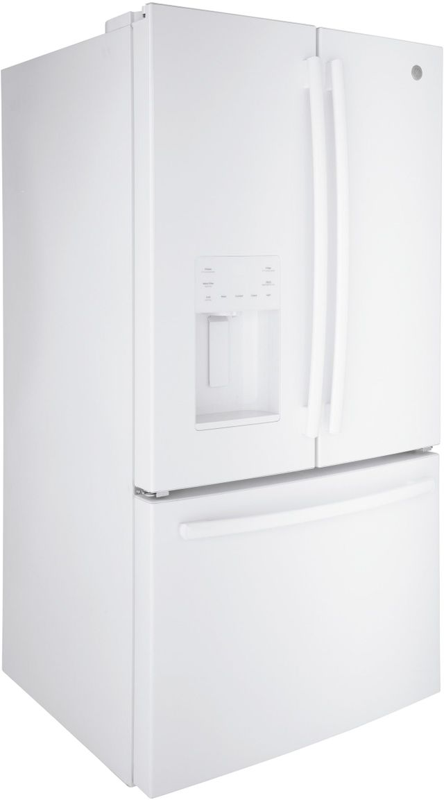 GE® 25.6 Cu. Ft. High-Gloss White Freestanding French Door Refrigerator-3