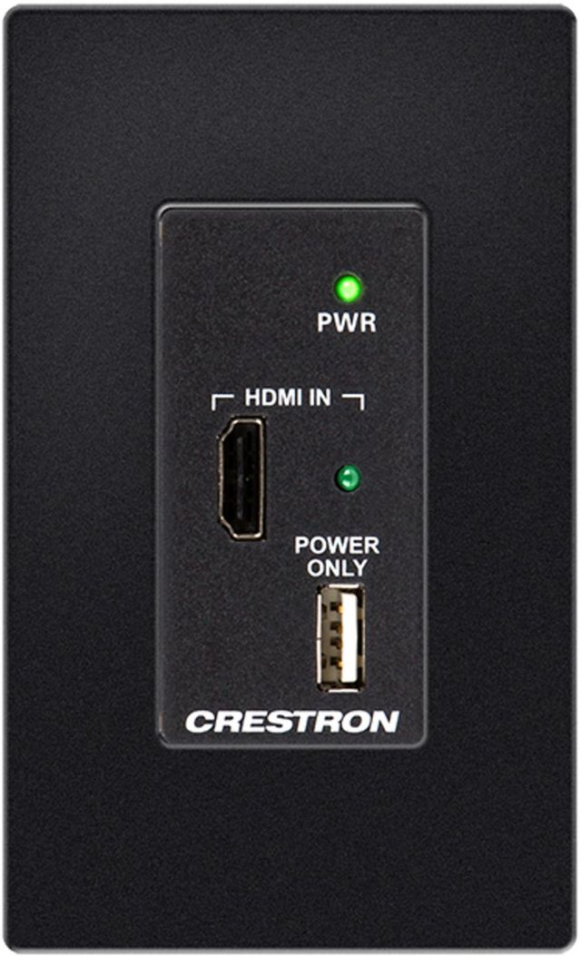 Crestron® DM Lite Black HD Scaling Auto-Switcher and HDMI® over CATx Extender 200  with Wall Plate Transmitter 2