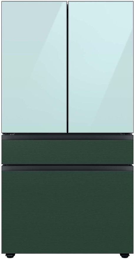Samsung Bespoke 36" Emerald Green Steel French Door Refrigerator Middle Panel 1