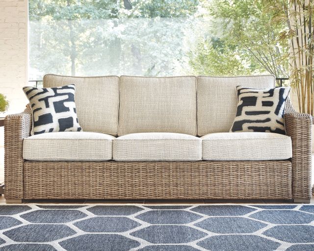 Signature Design by Ashley® Beachcroft Beige Sofa with Cushion 2