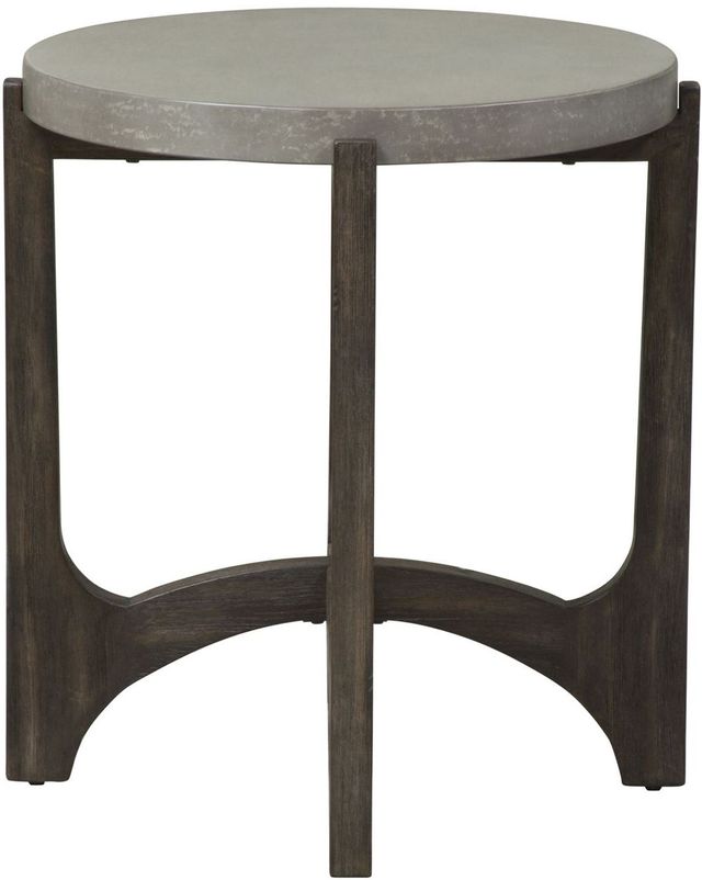 Liberty Cascade Wire Brush Rustic Brown End Table-1