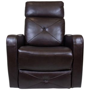 Cheers Coffee Leather Swivel Recliner
