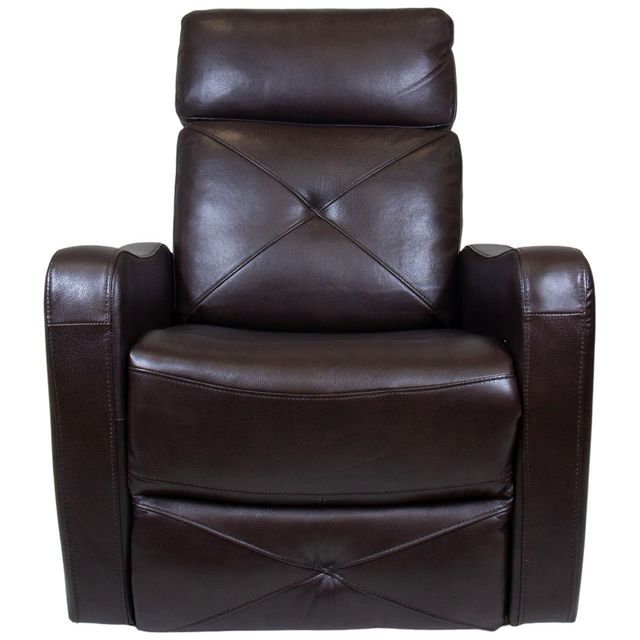 Cheers Coffee Leather Swivel Recliner-0