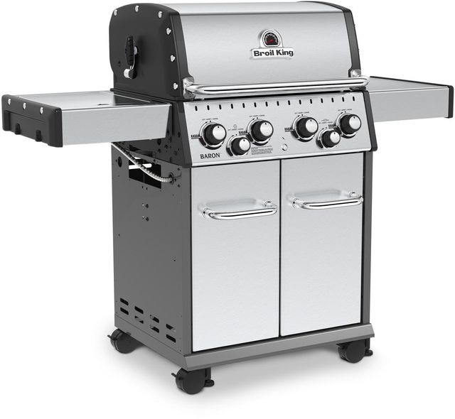 Broil King® Baron™ S490 Stainless Steel Free Standing Grill 1