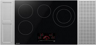 Sharp® 30" Black with Stainless Steel Side Trims Electric Cooktop