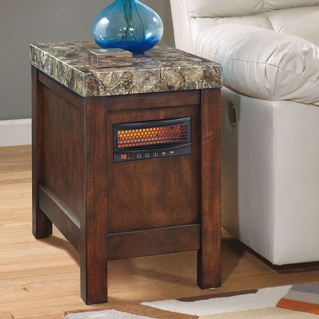 Signature Design by Ashley® Kraleene Dark Brown Chair Side End Table with Heater 2