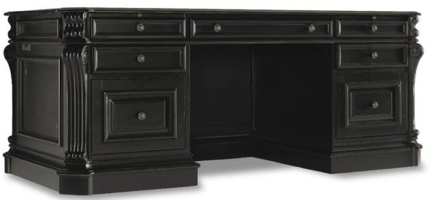 Hooker® Furniture Telluride Black 76" Executive Desk