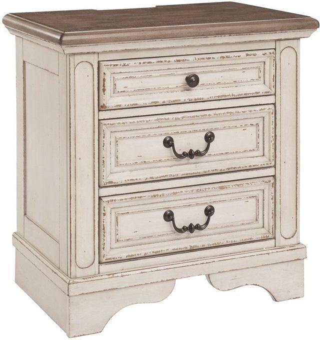 Signature Design by Ashley® Realyn Antiqued Two Tone Nightstand