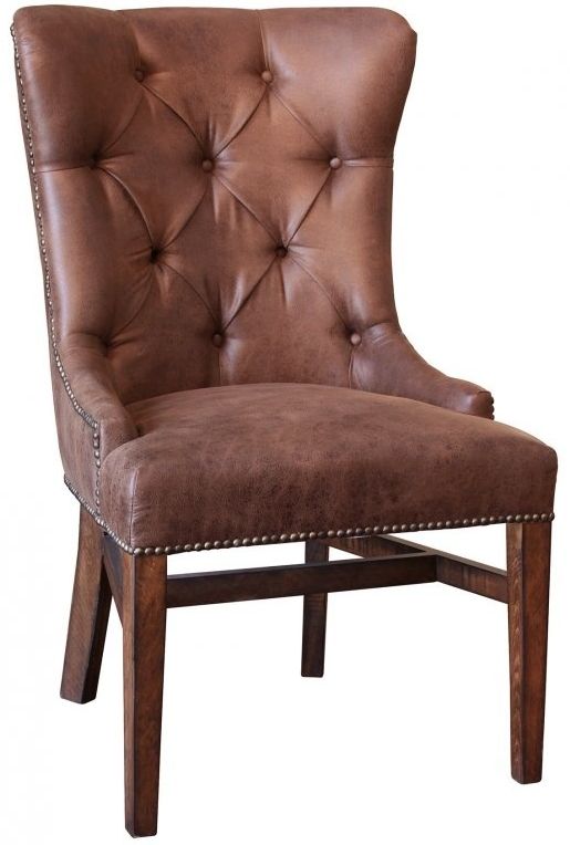 International Furniture© (2x) 1020 Terra Brown Side Chairs