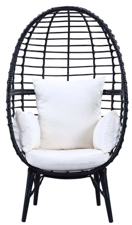 ACME Furniture Penelope Black/Light Gray Patio Lounge Chair