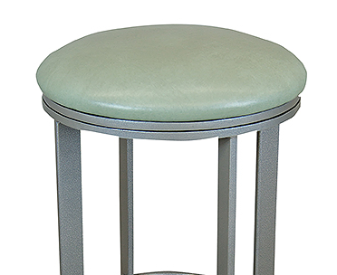 Wesley Allen Charlotte Silver Palladium/Cantina Dove Bonded Leather 30" Counter Height Stool 1