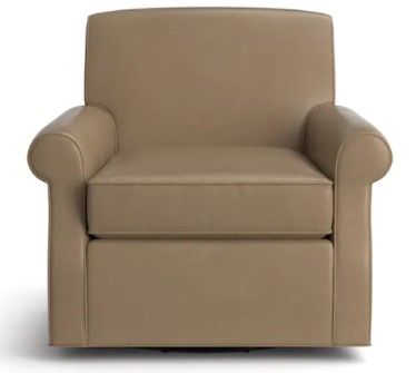 Bassett® Furniture Brevard Brown Leather Swivel Chair