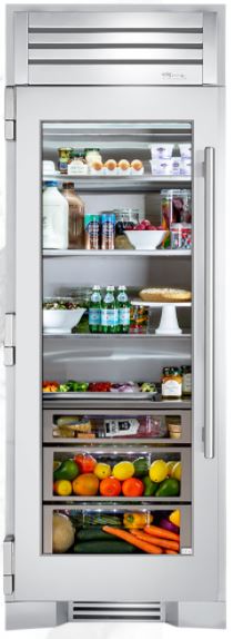 True® 19.7 Cu. Ft. Stainless Glass Door Column Refrigerator 