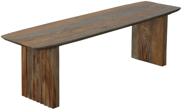 Coast2Coast Home Waverly Valley Light Sheesham Dining Bench | Lacks ...