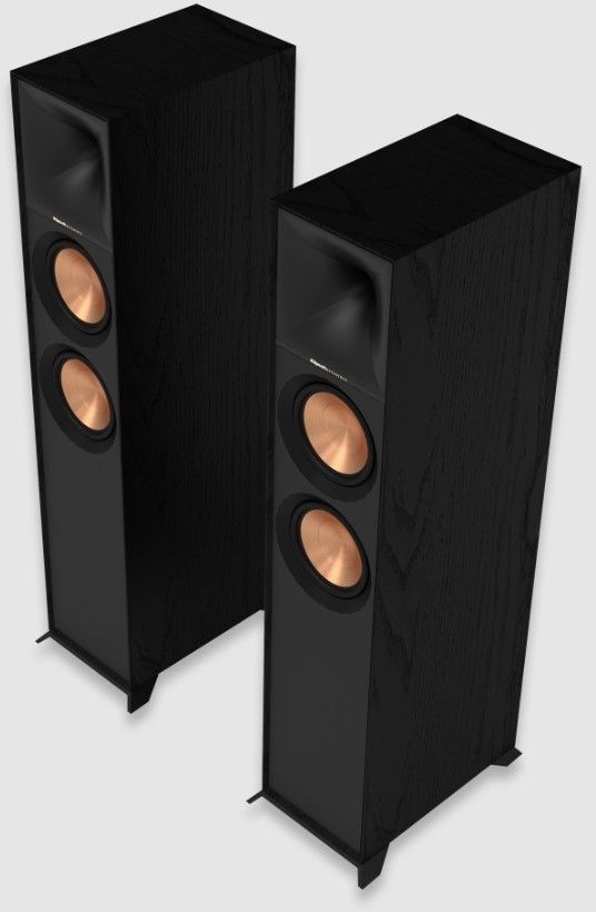 Klipsch® Reference 6" Black Textured Wood Grain Vinyl Floor Standing Speaker 3