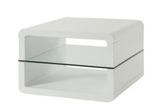 Coaster® Glossy White Square 2-Shelf End Table