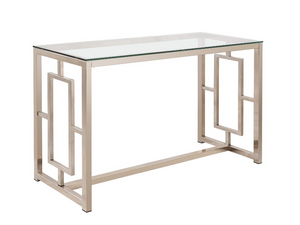 Coaster® Nickel Rectangle Glass Top Sofa Table