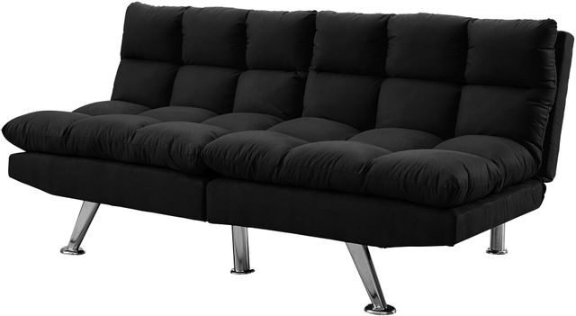 Canapé-futon en tissu noir Monarch Specialties®