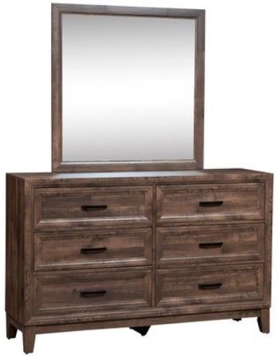 Liberty Ridgecrest Cobblestone Dresser and Mirror